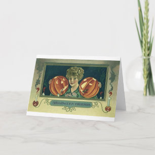 Carte Amis d'Halloween - Citrouilles