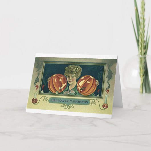 Carte Amis d'Halloween - Citrouilles (Devant)