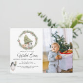 Carte Amis d'hiver | Noël fête d'anniversaire (Debout devant)