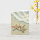 Carte Amis étoiles de mer (Fleur jaune)