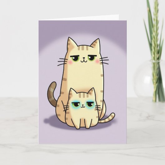 Carte Amis félins rayés (Devant)