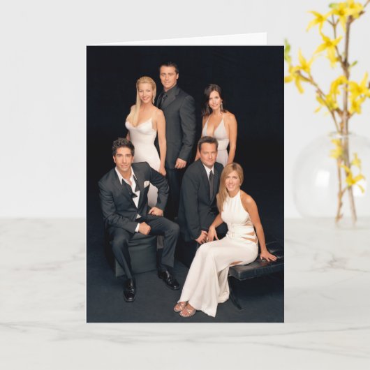 Carte AMIS™| Groupe en noir et blanc (Fleur jaune)