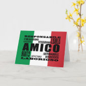 Carte Amis italiens : Qualités (Fleur jaune)