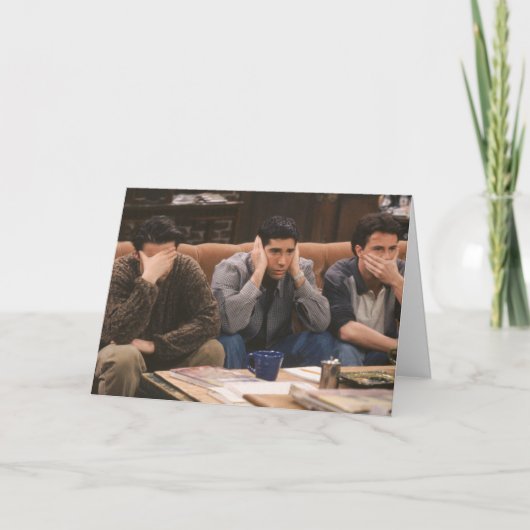 Carte AMIS™| Joey, Ross et Chandler sur le canapé (Devant)