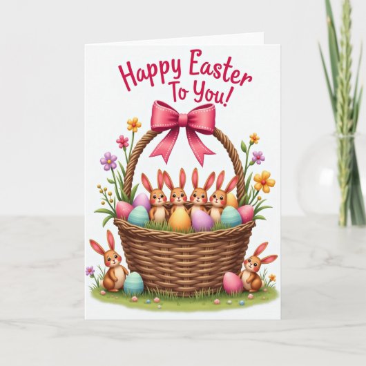 Carte Amis Lapins de Printemps (Devant)