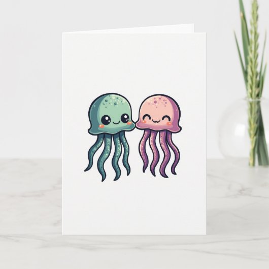 Carte Amis Méduses Heureux (Devant)