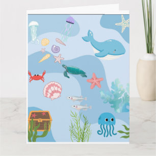 Carte Amis mignons sous la mer