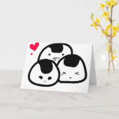 Carte amis onigiri (Fleur jaune)