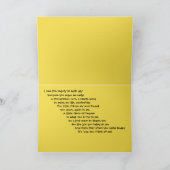 Carte Amis, Pensez à vous, souriez, juste parce que (Intérieur)