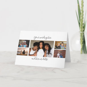 Carte Amis personnalisé 7 photo collage avec script