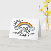 Carte amis pour toujours (Fleur jaune)