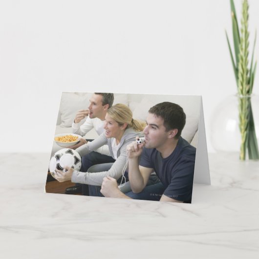 Carte Amis regardant la TV avec le sifflement, le (Devant)