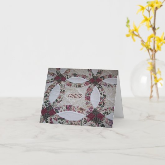 Carte Amis/surfaces composées (Fleur jaune)