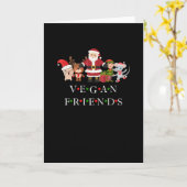 Carte Amis végans - Édition de Noël (Fleur jaune)