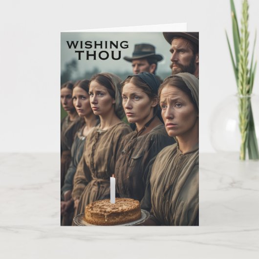 Carte Amish Plain people funny Birthday Greeting Card (Devant)