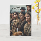Carte Amish Plain people funny Birthday Greeting Card (Fleur jaune)