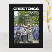 CARTE AMISH THANKSGIVING FUNNY GREETING CARD (Fleur jaune)