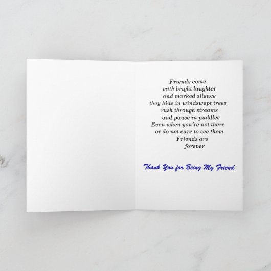 Carte Amitié (Intérieur)