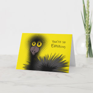 Carte Amitié amusante, tu es si fascinante, Wacky Emu