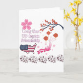 Carte Amitié blanche sans fin (Fleur jaune)