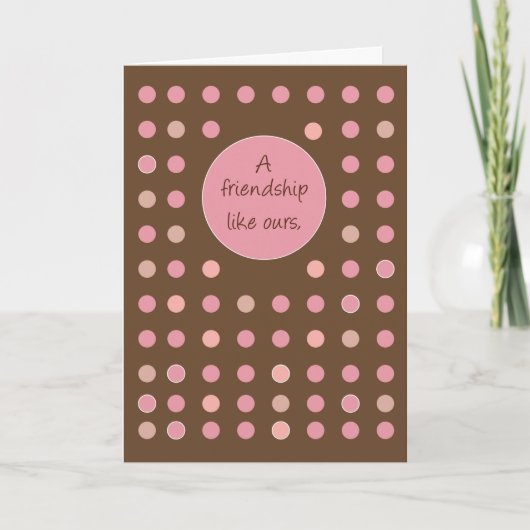 Carte Amitié Bonjour, et chocolat (Devant)