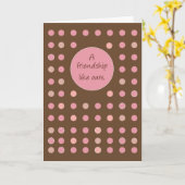 Carte Amitié Bonjour, et chocolat (Fleur jaune)