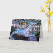 CARTE AMITIÉ CAROUSEL DRAGON (Fleur jaune)