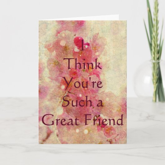 Carte Amitié citation extraordinaire Cherry Blossom (Devant)