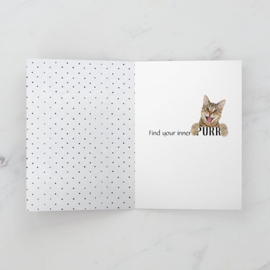 Carte amitié de chat tabby (Intérieur)