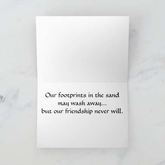 Carte Amitié de plage (Intérieur)