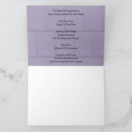 Carte Amitié En Fleur (Intérieur)