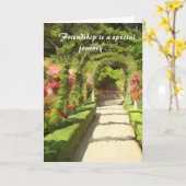 Carte Amitié et fleurs pour la Saint Valentin (Fleur jaune)