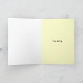 Carte Amitié-Je suis désolé (Intérieur)