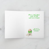 Carte Amitié Jour de la Saint Patrick Puppy (Intérieur)