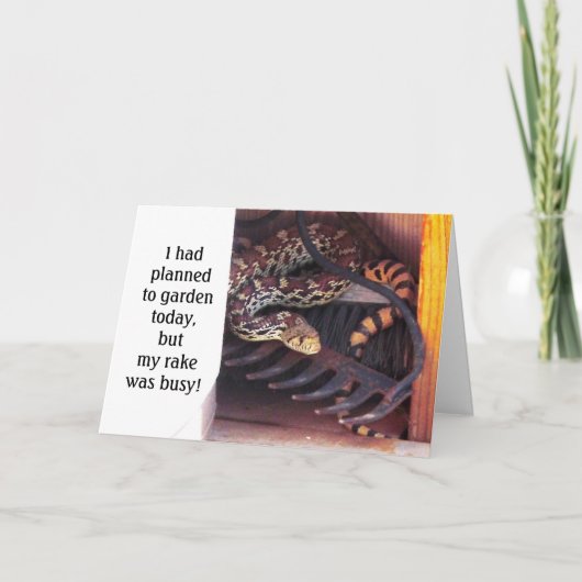 Carte Amitié mignonne drôle de Herp - serpent de Gopher (Devant)