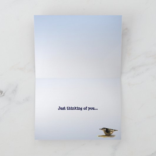 Carte Amitié Nuthatch à poitrine blanche (Intérieur)