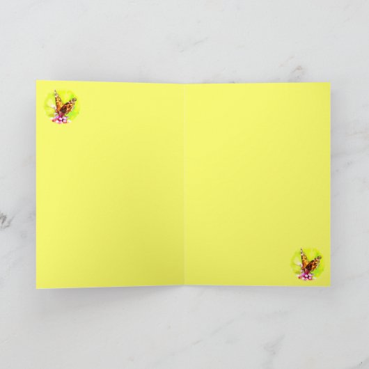 Carte Amitié papillon (Intérieur)