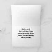 CARTE AMITIÉ/PARTAGE AVEC MON MEILLEUR AMI (Intérieur)