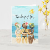 Carte Amitié Penser à vous (Fleur jaune)