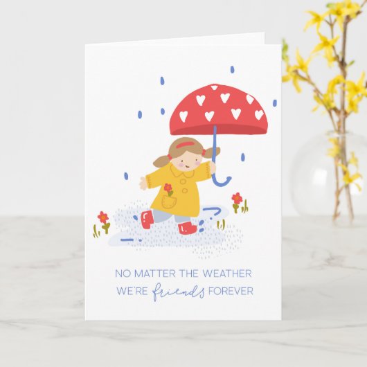 Carte Amitié Pensez à vous, allez bien vite (Fleur jaune)