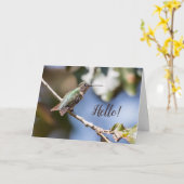 Carte Amitié photographique colibri (Fleur jaune)