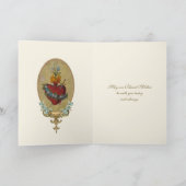 Carte Amitié religieuse Vierge Marie Coeur immaculé (Intérieur)