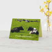 Carte Amitié, scène de campagne, scène agricole, drôle, (Fleur jaune)