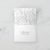 Carte Amitié serez-vous ma demoiselle d'honneur, simple (Intérieur)