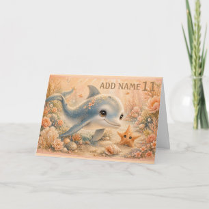 Carte Amitié sous-marine - Anniversaire du dauphin et de