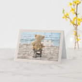 Carte Amitié Teddy Bear Puzzle (Fleur jaune)