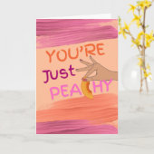 Carte Amitié Vous n'êtes que Peachy Puns (Fleur jaune)