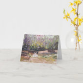 Carte "Among Purple Flowers" Notecard (Fleur jaune)