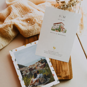 Carte Amore & Aranci Toscane Italie Mariage de monogra