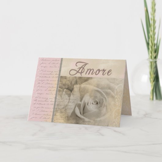 Carte Amore romantique (Devant)